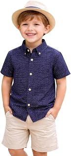 Boys Navy Blue Polka Dot Half Sleeve Shirt Price In India