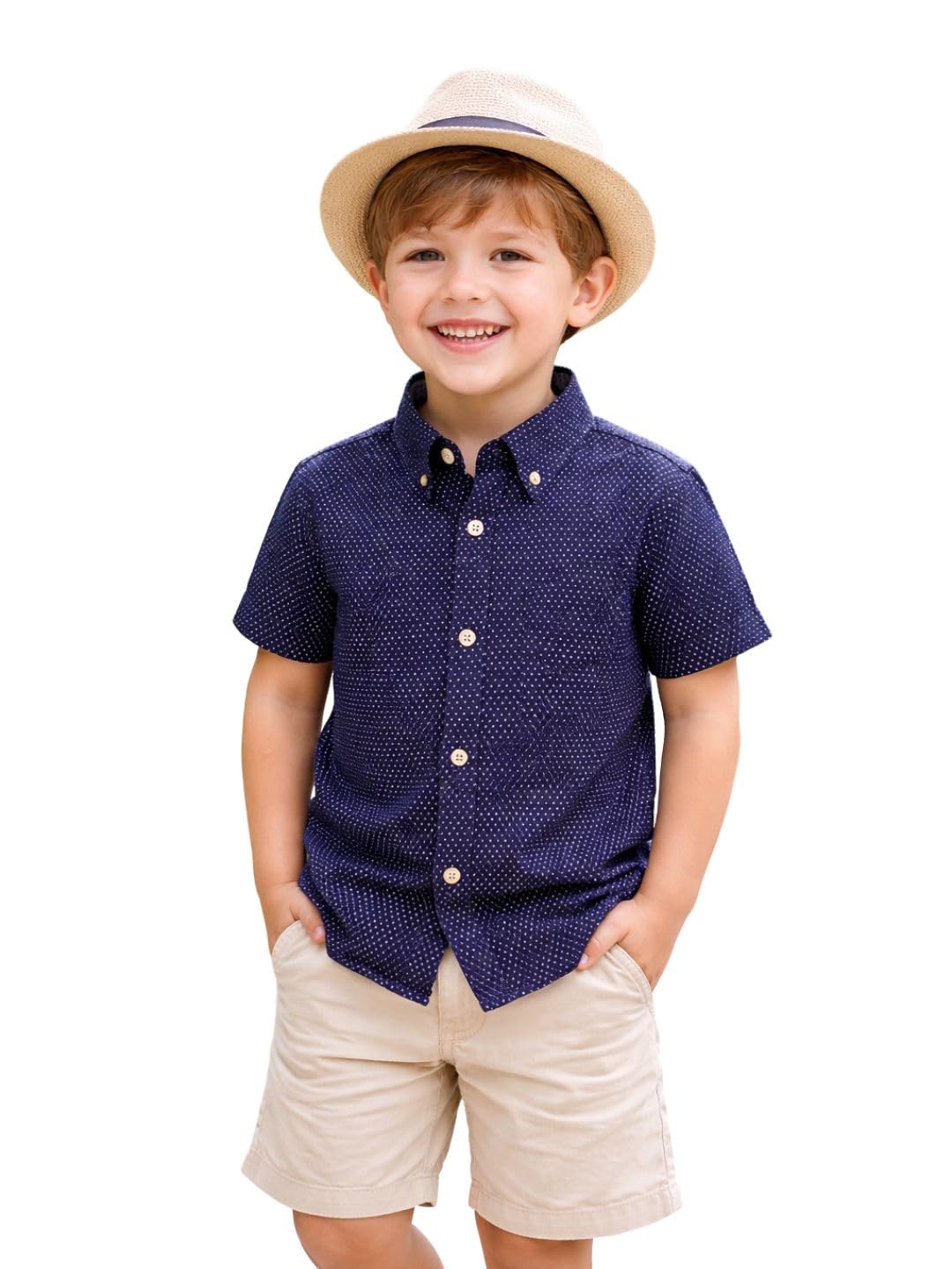 Boys Navy Blue Polka Dot Half Sleeve Shirt - Review, Price and Buying Guide