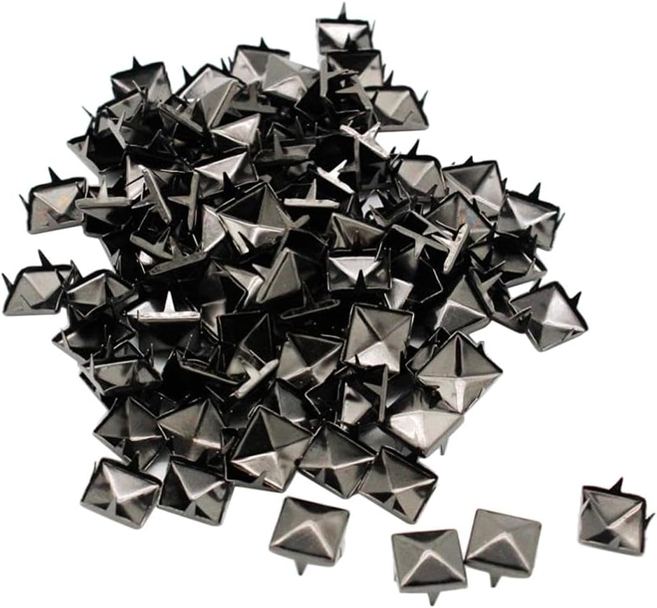 BNF 100 Sets Pyramid Square Rivet Stud Nailhead for Belts Leathercraft Black Crafts | Leathercrafts | Leathercraft Accessories | Studs, Rivets & Tacks