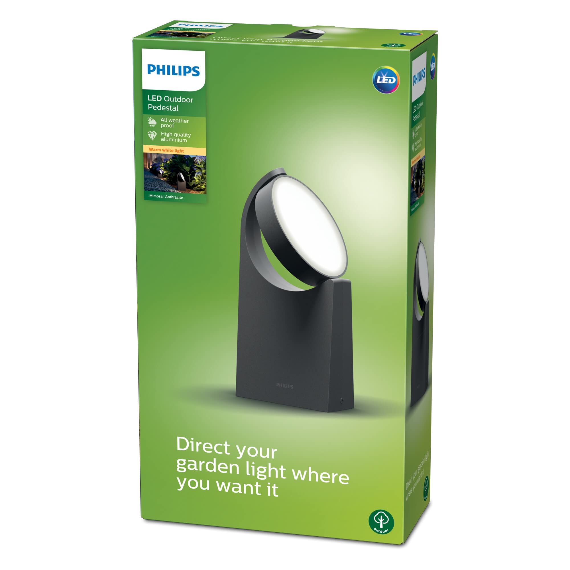 Philips LED Zewnętrzna lampa stojąca Mimosa 7W 2700K, gruntowa, ochrona IP44