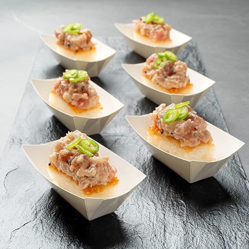 Miniatura 9 de Restaurantware Bio Tek Bote de Papel Blanco - 2" x 34" x 1 14" - Caja de 400 unidades