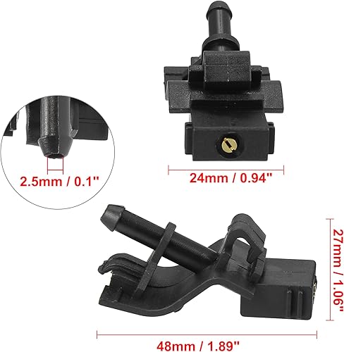Miniatura 3 de X AUTOHAUX Boquilla de lavado de parabrisas delantero para Toyota Corolla 4Runner Highlander para Lexus GX460 LS460 IS250 RX350 RX450h GX460 Jet