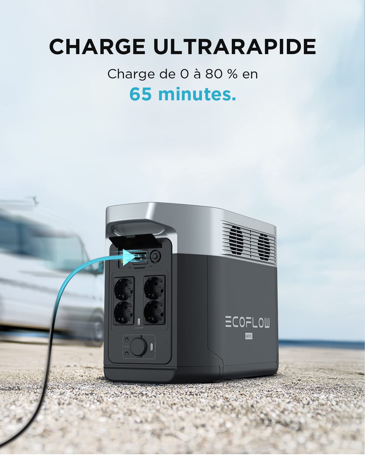 EcoFlow Delta Ax : Générateur Solaire 1612Wh Avec Panneau Solaire De 220W