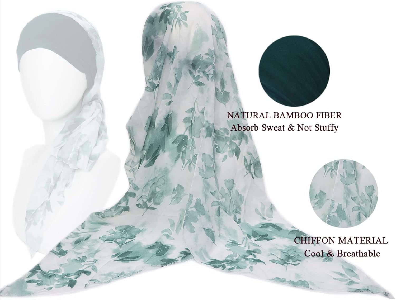 Headwear for Women Sleep Beanie Head Scarf for Bald Wraps Cancer Hats Turbans - Image 4