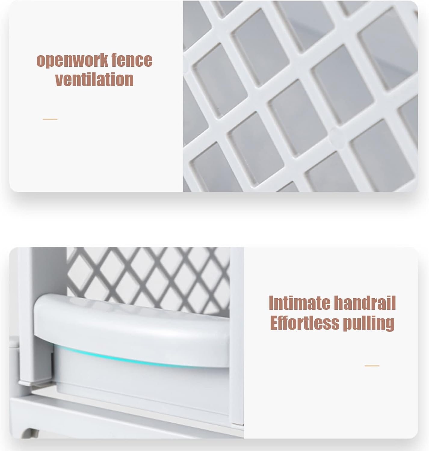 Multifunctional Storage Rack, 2-Layer Pull-Out Bathroom Kitchen Living Room Tabletop Under Sink Organizer, Hollowed-Out Breathable Drain Rack(Color:Grey) (White)