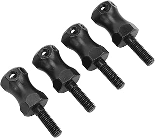 Hex Wheel Hub Extension Adapter, 4Pcs 15mm 1/10 Steel Widen RC Car Spare Parts for LOSI Baja Rey Black
