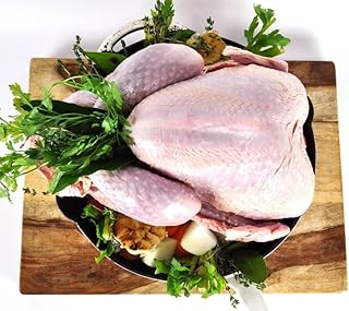 Fossil Farms Fresh Natural Turkey, 4 count of 9 lb each, Avg 36 lb Case, Frozen natural turkey with rich flavor and tender texture, Ideal for roasting or smoking in professional kitchens