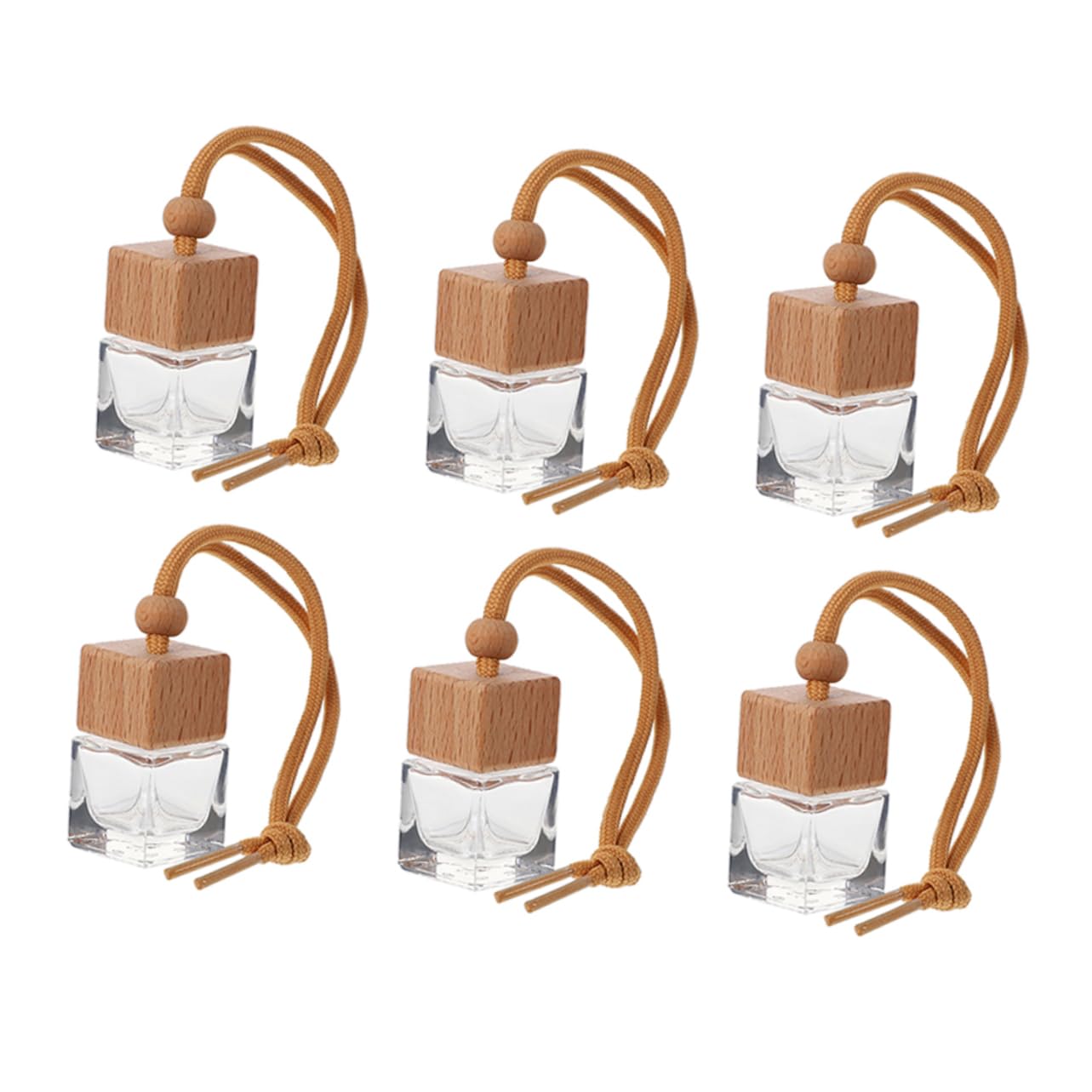 Gatuida 12piezas Botella De Perfume Colgante Para Coche De Diseño Haya Ambientador Reutilizable Para Aromaterapia y Eliminación De Olores Accesorios Para Automóviles y Hogar