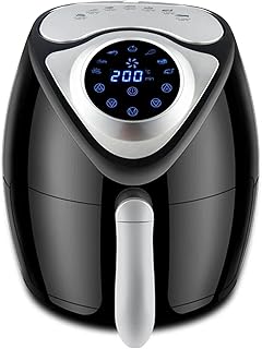 Frytownice do użytku domowego Elektryczna frytownica o mocy 1700 W Cyfrowy timer Kontrola temperatury 6,1 kwarty Bezolejowy ekran dotykowy Smażone jedzenie (kolor: czarny, rozmiar: 30,5 x 35