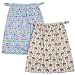 Teamoy (2 Pack) Reusable Pail Liner for Cloth Diaper/Dirty Diapers Wet Bag, Elephants+Cute Owls