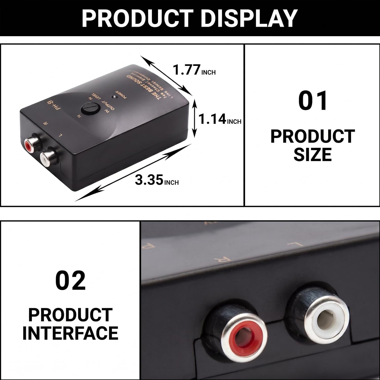 2 Channel High to Low RCA Converter Car Audio Speaker Wire Signal Adapter for Original Stereo Amplifier Subwoofer Upgrade Modification image 2