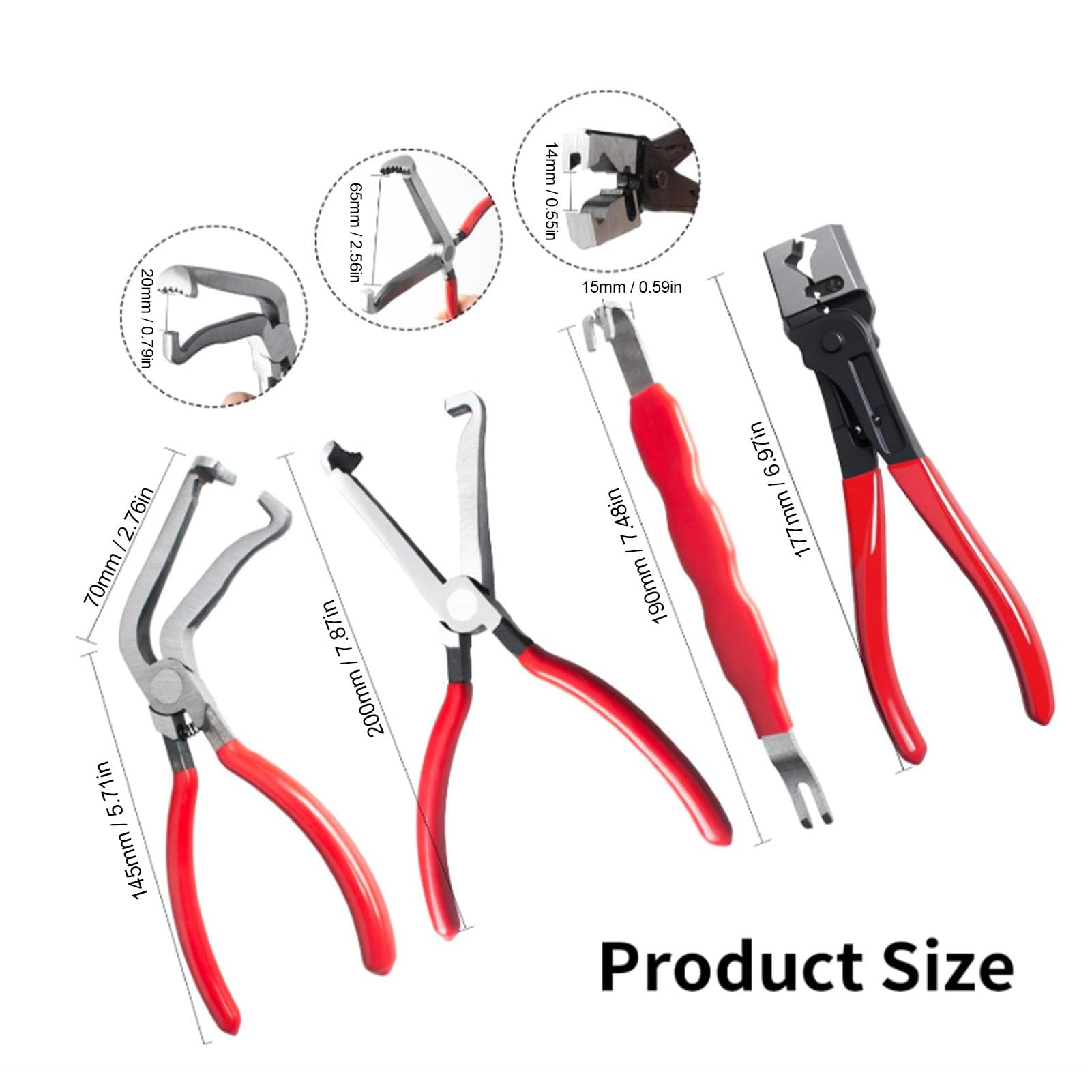 aqxreight Pinces de déconnexion électrique, Kit automobile universel, outil de séparation de connecteur automobile, pince de serrage de pantalon 4 pièces