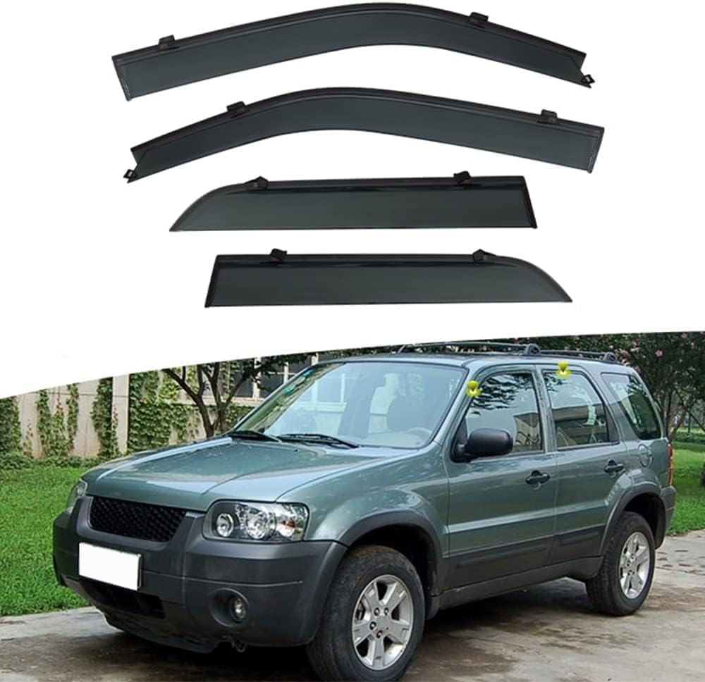 PANXUC Car Wind Deflectors for Ford Escape 2004-2011, Side Window Wind Rain Deflector Window Visor Sun Rain Guard Smoke Guards