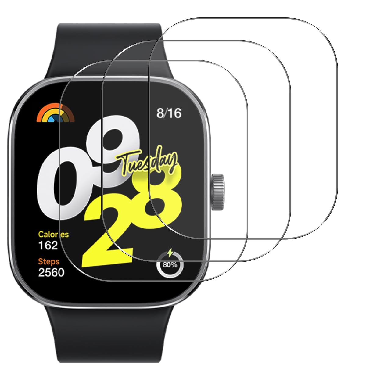 Amazon | 対応 Redmi Watch 4 ガラスフイルム【3枚セット-高 Amazon | 対応 Redmi Watch 4 ガラスフイルム【3枚セット-高