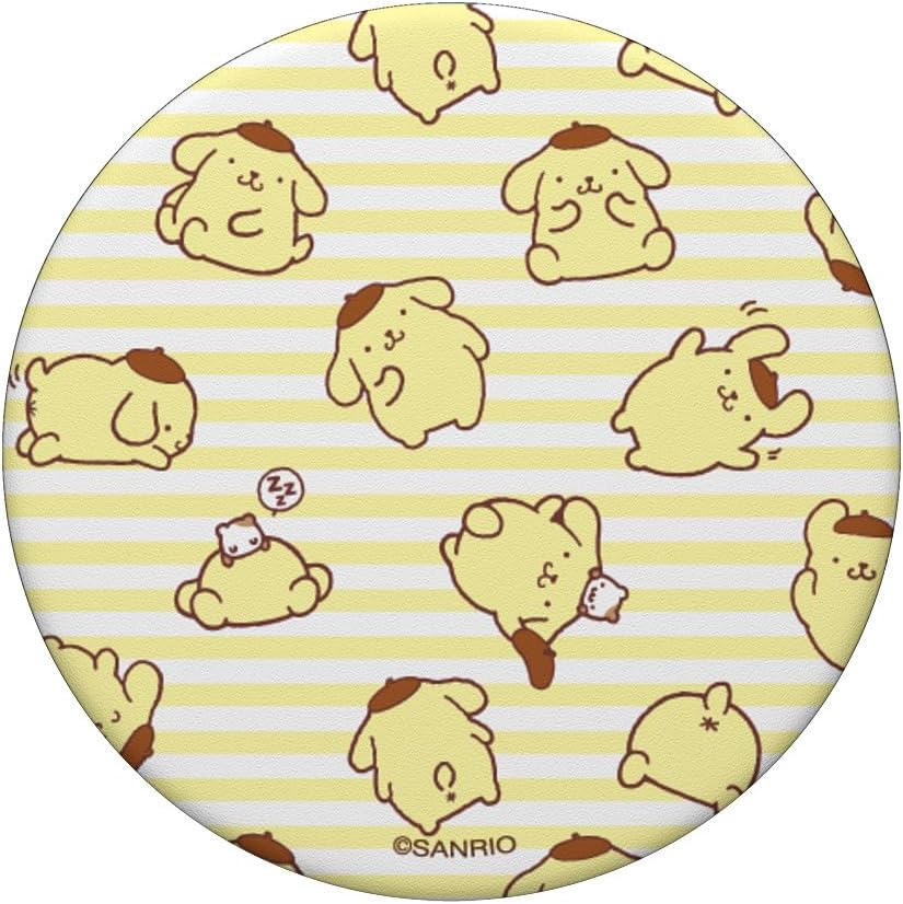 Pompompurin Yellow Stripes PopSockets Adhesive PopGrip - Image 3