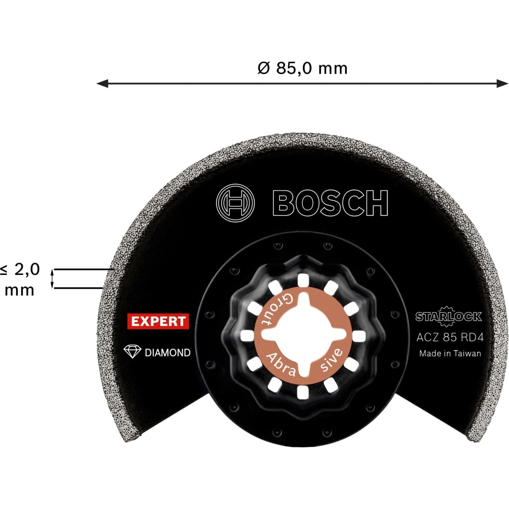 Bosch Accessories 2608900034 Expert Grout Segment Blade ACZ 85 RD4 Diamant Lame de scie segmentée 1 pièce 2 mm 1 pc(s)