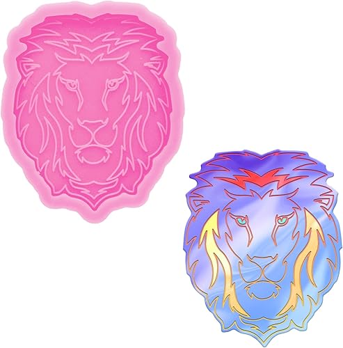 Molde de silicona de resina con forma de cabeza de leĂłn, molde de carrete de resina epoxi para joyerĂa y colgante, agarre de telĂ©fono y llavero, Molde de silicona de resina con forma de cabeza de leĂłn, molde de carrete de resina epoxi para joyerĂa y colgante, agarre de telĂ©fono y llavero,