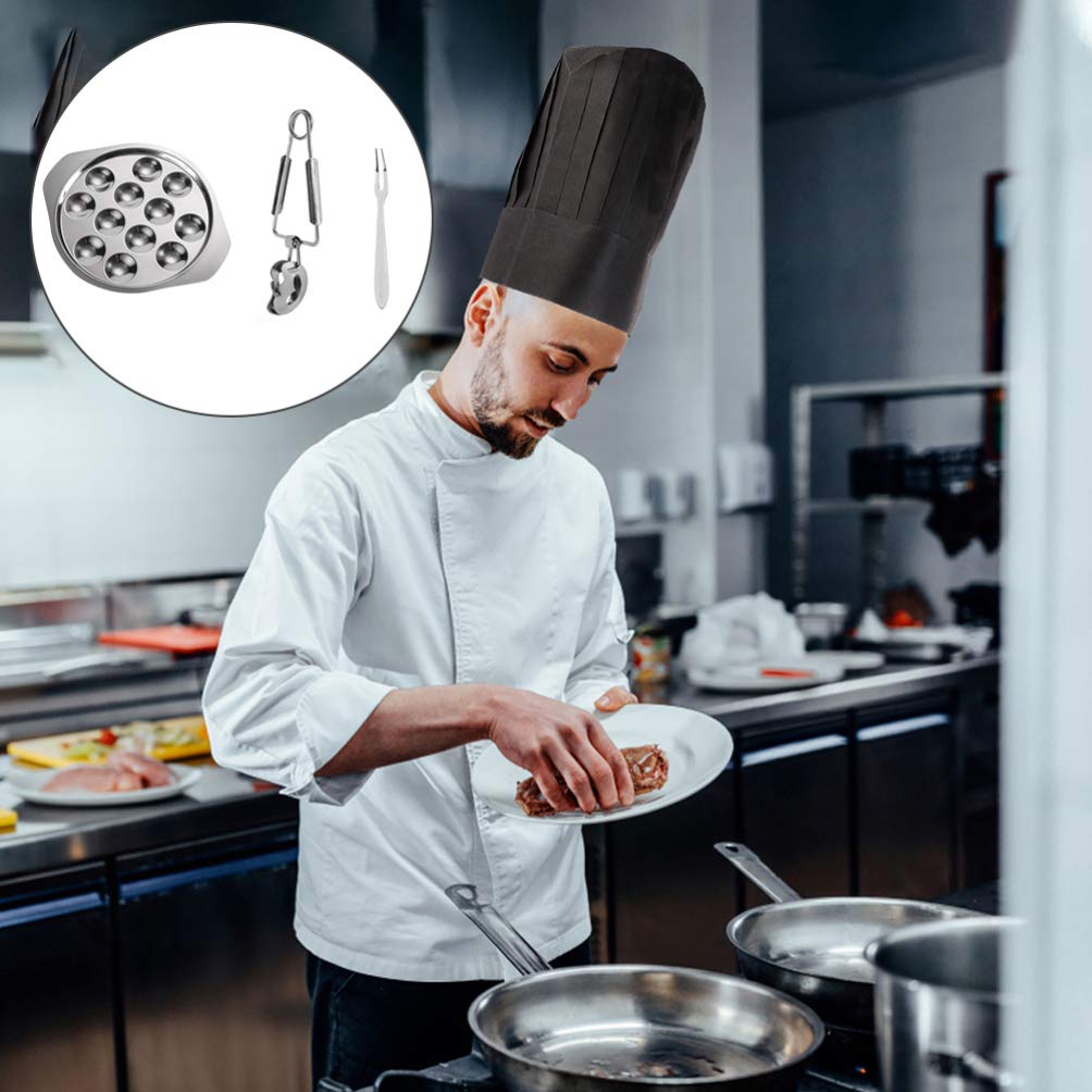 Piatto Per Lumache In Acciaio Inox - Con 12 Fori, 22x18 Cm, Per Cucina O Ristorante - Foto 12