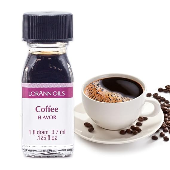 LorAnn Oils Super Strength Flavoring - Used For Candy Making, Flavoring, Baking, Hard Candy, Flavor Oils - Bold, Natural Flavors 4X Stronger Than Extracts - Coffee, Pack of 2, 0.125 fl oz