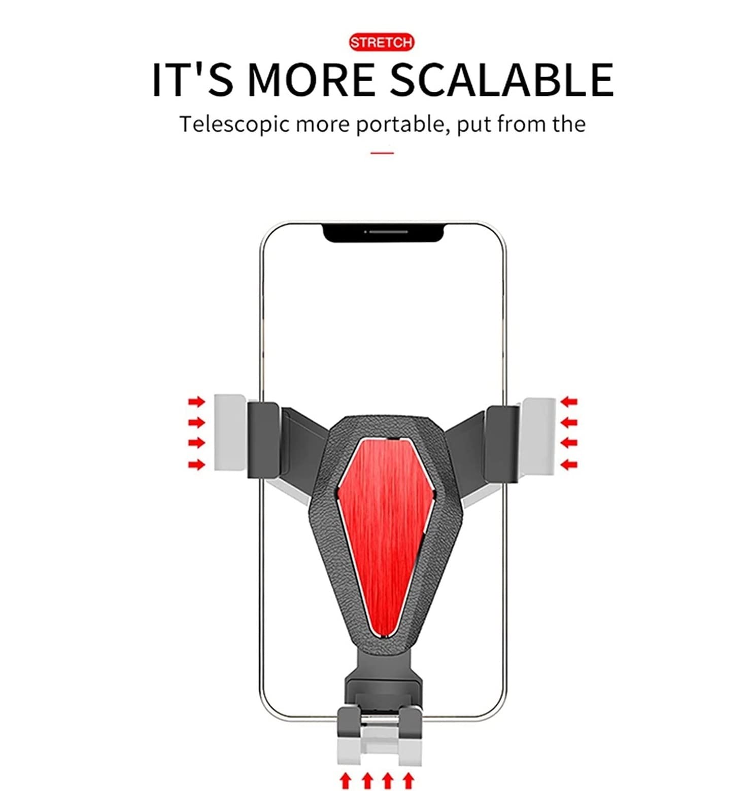 Uchwyt Telefon Uchwyt samochodowy do telefonu Air Vent Clip Mount Mobile Cell Stand Smartphone GPS Support Do Samochodu(Blue,Silver)