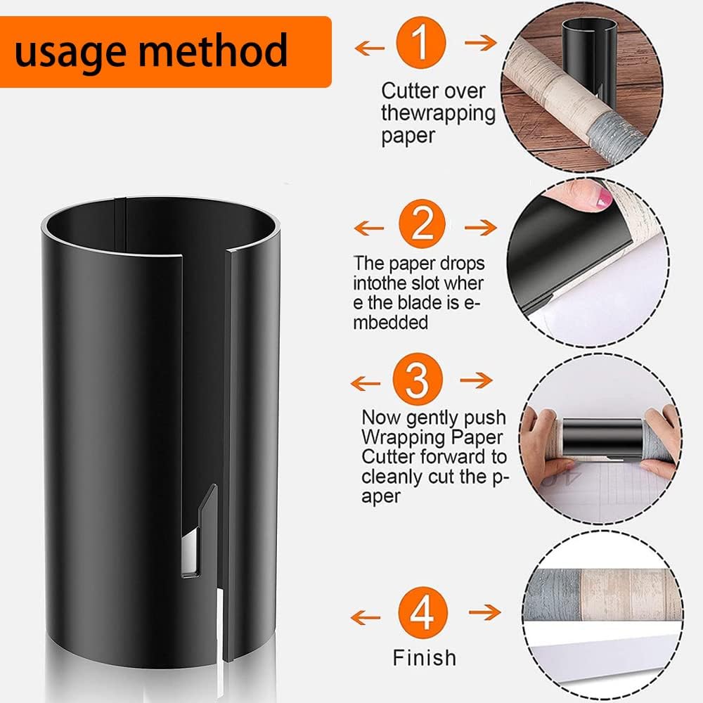 FA FIGHTART 3Pcs Gift Wrap Cutter Wrapping Paper Cutter Rolls Portable Sliding : Office Products