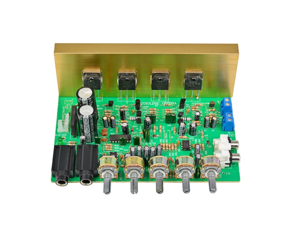 Audio Amplifier Board HIFI Digital Reverb Power Amplifier 100W Audio Preamp Rear Amplification with Tone Control