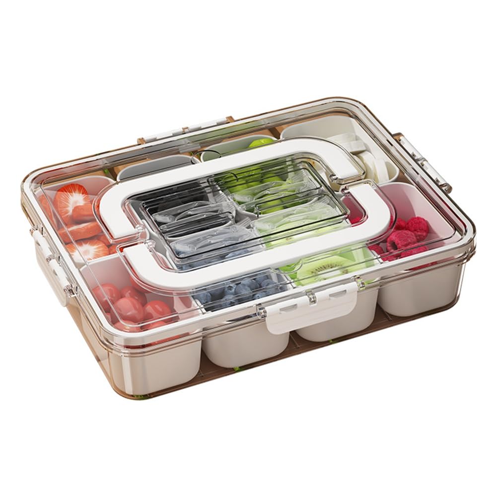 CTRLZS Multi-Compartment Food Storage Box Food Box Container Transparent Refrigerator Finisher Plastic Food Storage B