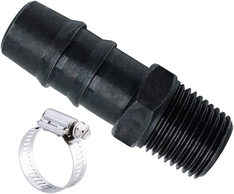 Adaptador de abastecimento de fluido da transmissão 6604 Yemtuls para Ford 5R55W e 5R55S – com abraçadeira de aço inoxidável 304