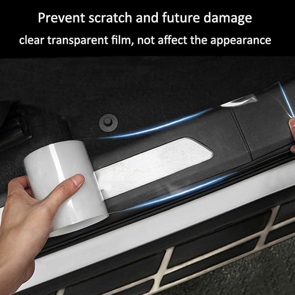 ETOPARS Protector de Parachoques 5cm x 5m Transparente Protector de Borde de Puerta de Coche Anti-colisión Protector Umbral de Puerta de Tira Protección Goma Pegatina Engomada - 5