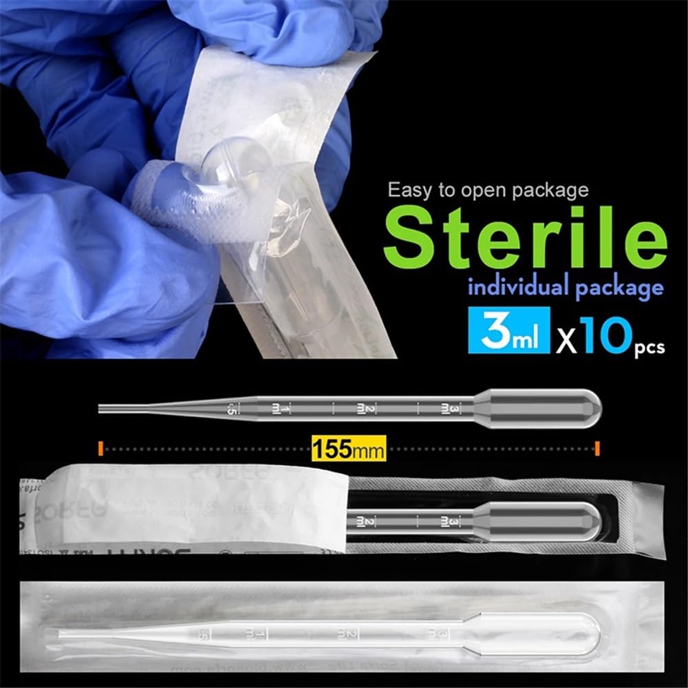 5 talerzy z pokrywką 150 mm plastikowe pipety transferowe 2 ml Sprzęt laboratoryjny