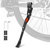 UHACKER Adjustable Aluminum Bike Kickstand Rear Stand for 22-27" Mountain Road BMX MTB Bikes - Anti-Slip Durable