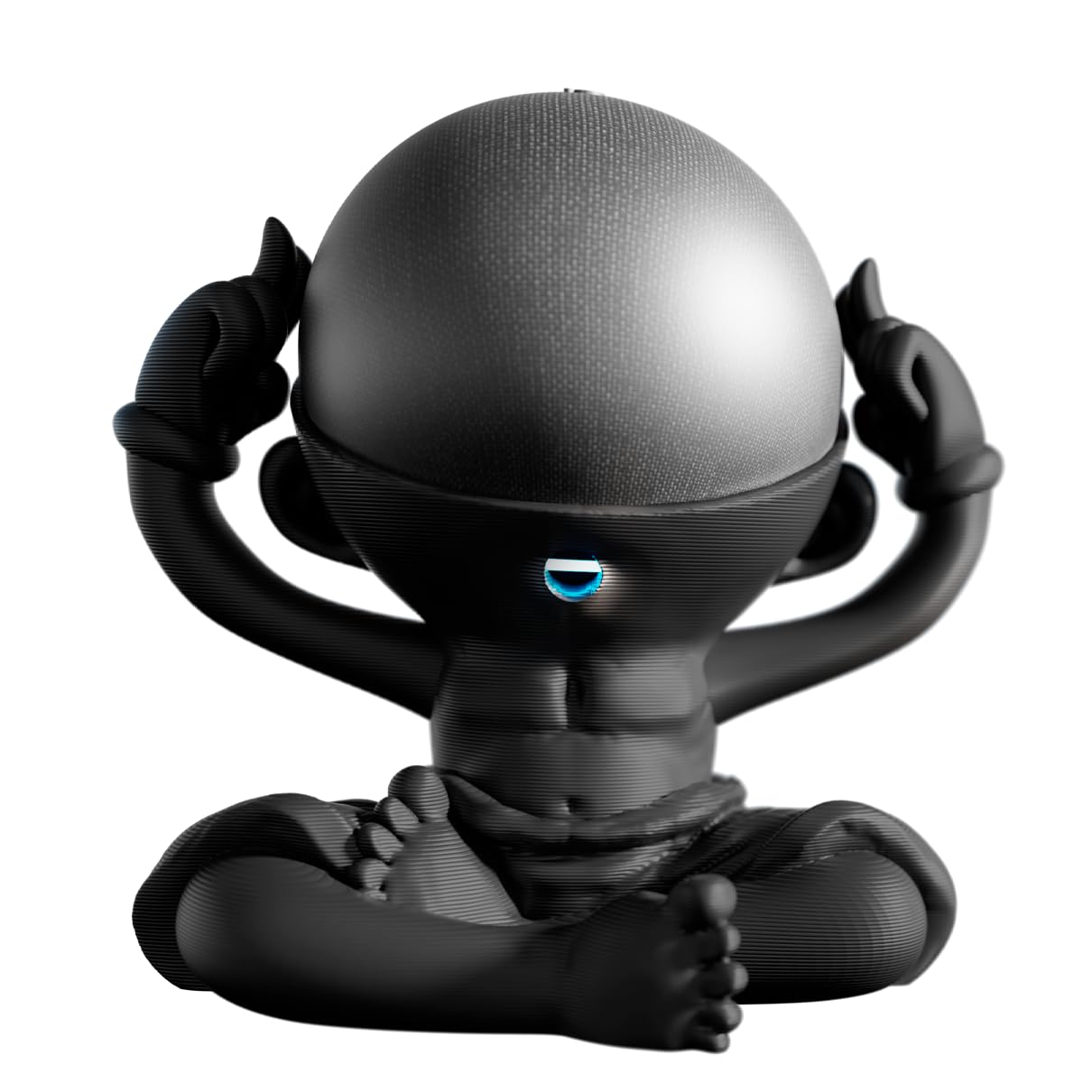 Splin Table Stand Holder Compatible with Amazon Alexa Smart Speaker Echo Dot (4th and 5th gen.) and Apple HomePod Mini, Guru Dot (Black)