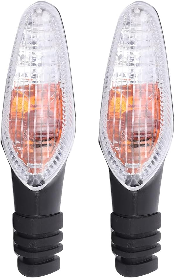 Yctze Pair of Turn Signal Light Indicator Lamp for Streetfighter 848 1099 Multistrada 1200 Smoky Lens Transparent Lens (Transparent Cover)