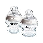 Tommee Tippee Natural Start Anti-Colic 5 oz BPA Free Baby Bottles, 0+ Months, Slow Flow Breast-Like Nipple, Self Sterilizing, Designed for Seamless Transition Between Bottle and Breast, Pack of 2