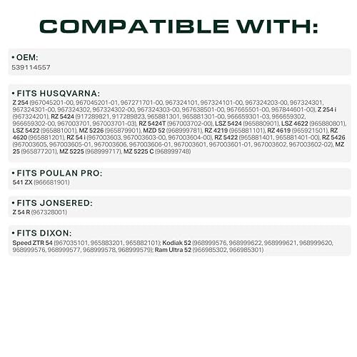 Miniatura 3 de UDC Parts 539114557 Cinturón de cubierta para Husqvarna Z254 RZ5424 RZ5426 Cortacésped de giro cero 539 11 45-57 Craftsman PoulanCuerda de Aramida