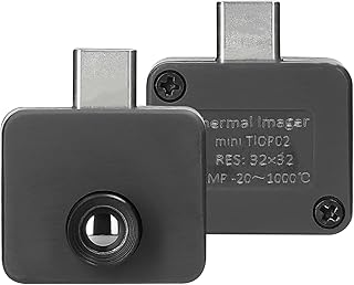 Mulcort Portable Mobile Phone Thermal Imager -20â„ƒ to 1000â„ƒ Mini Thermal Imaging Camera Center Temperature Measurement 5 Color Palette Modes Chinese and English Language Switchable