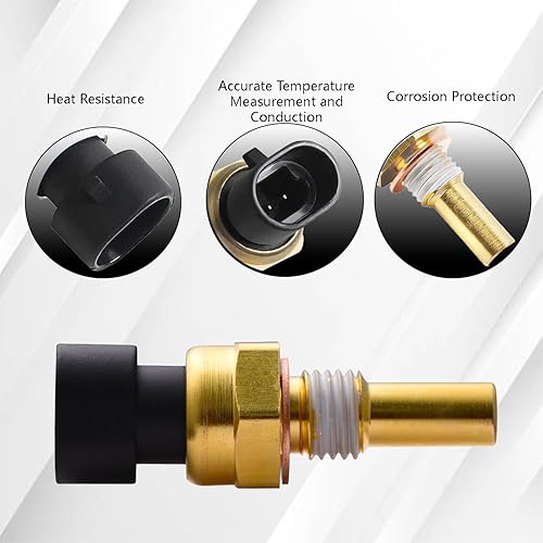 Miniatura 3 de 2 unidades OEM # 15326388 Sensor de temperatura del refrigerante de agua del motor  Reemplazo para Chevy Silverado 1500 1999-2018, Tahoe 2000-2019,