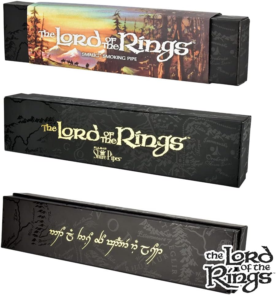 Pulsar Shire Pipes - SMAUG Cherry Churchwarden Tobacco Pipe - 13" Long - Officially Licensed The Lord of the Rings Collectible