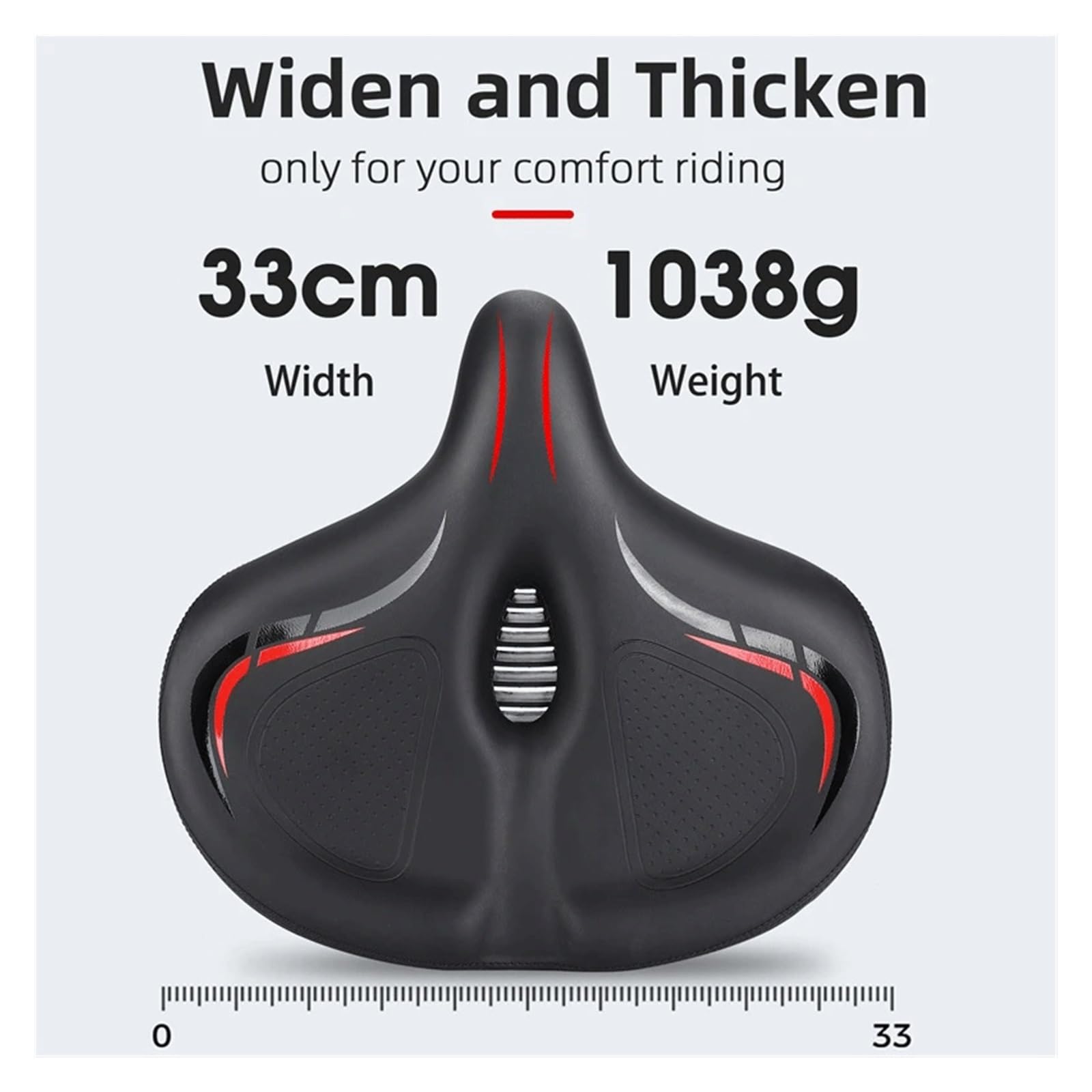 Sella for bici MTB oversize, ampia e comoda, simile a un divano for bicicletta, universale, for cyclette elettrica