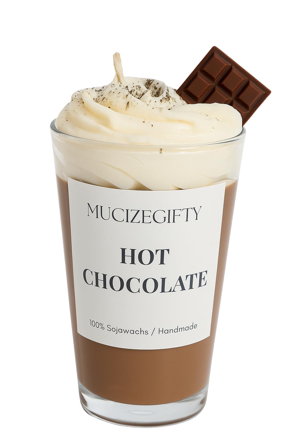 Hot Chocolate 3er Geschenkset – Handgemachte Duftkerzen aus Sojawachs – White, Classic & Dark – Winter & Geschenk – MucizeGifty