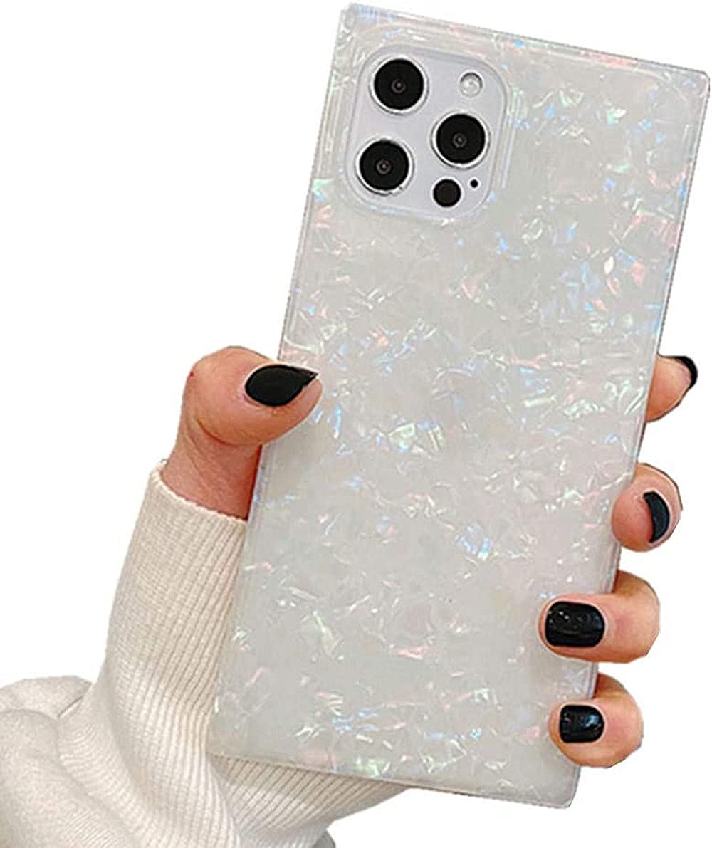 YTanazing Rectangle Case Compatible with iPhone 12 Pro Max Glitter Case Sparkle Bling for Women Cute Slim Soft Silicone Gel Phone Case Flexible Phone