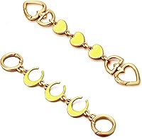 Vista 16 de 2 unidades extensoras de bolsa de cadena de corazón y luna, extensores de correa para bolso, cadena de oro, correa de repuesto para monedero