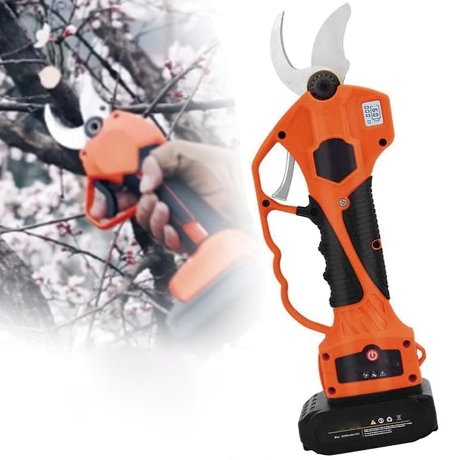 Sécateur électrique sans fil pour entretenir facilement les grands arbres du jardin familial