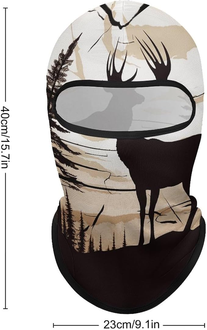 Balaclava con Silueta de Alce para Hombre y Mujer miniatura 2
