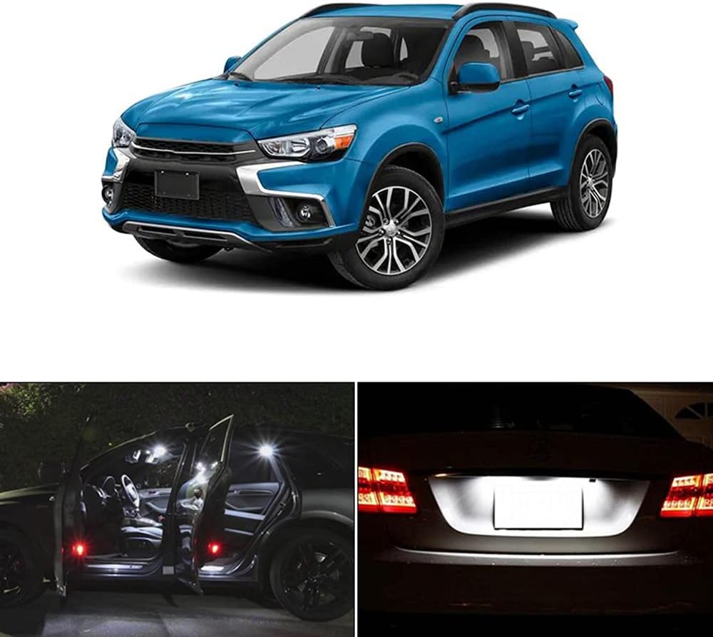 10Pcs Canbus Car Interior LED Super White Light Bulb Kit Map Dome Trunk License Plate Light,For Mitsubishi RVR 2011 2019