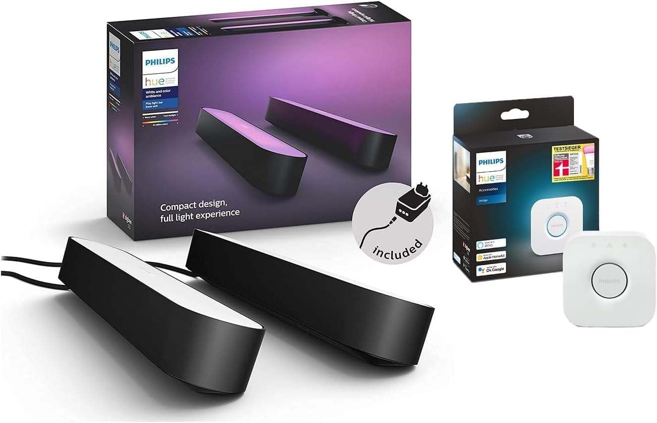 Pack Philips Hue con barras de luz Hue Play y Hue Bridge por 79,99€ ¡¡56% de descuento!!