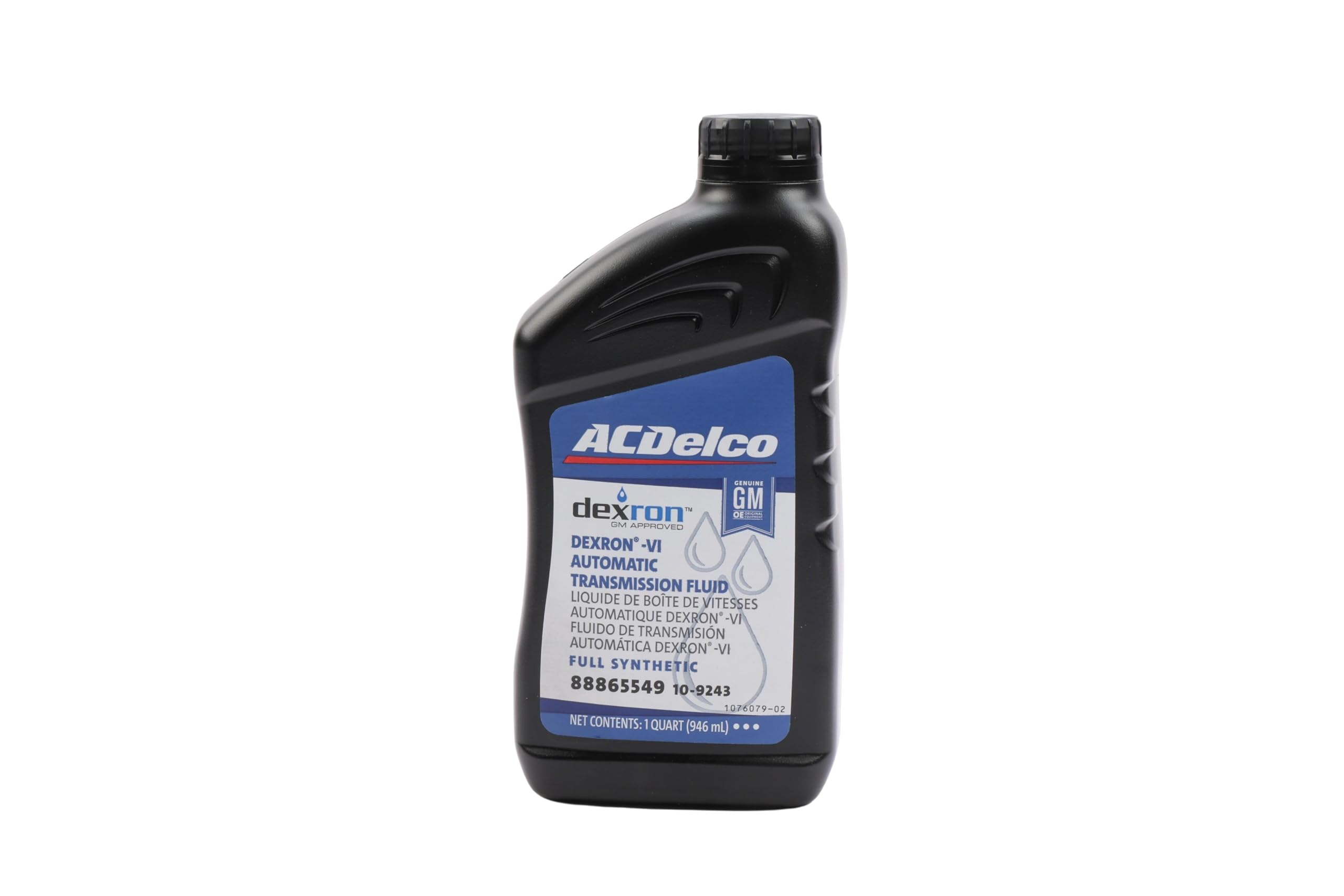 GM Original Equipment 10-9243 (88865549) Dexron VI Full Synthetic Automatic Transmission Fluid - 1 qt