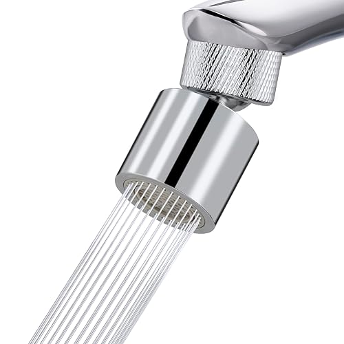 Hibbent Dual-function Metal Faucet Aerator, 2-Flow Big Angle Rotate Kitchen
