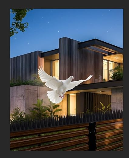 SPIKEZONE - Anti Bird Spikes, Plastic Deterrent Spikes for Cat, Birds, Pigeons Strips for Indoor and Outdoor, Wall, Fence, Roof (100 Pcs Pack, Black)