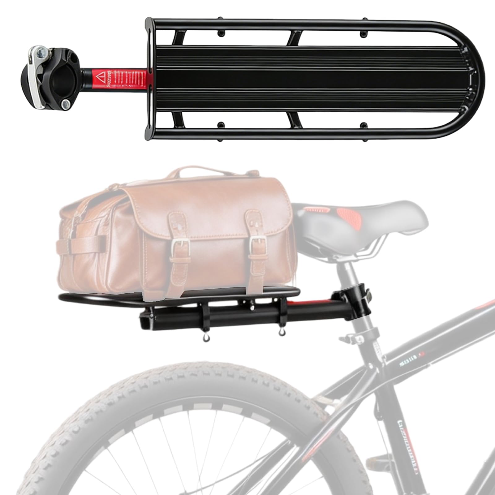 Gepäckträger Mountainbike, Fahrradgepäckträger aus Aluminiumlegierung und Leicht Gepäckträger Fahrrad Hinten Verstellbar mit Schnellspanner Passend für MTB Rennrad Citybike 10 Kg Sport & Freizeit